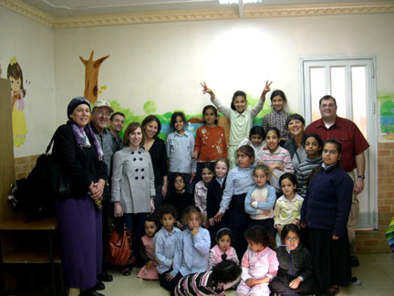 A group of federations visiting Yed Ezra Ve Shulamit in Jerusalem